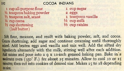 cocoa indians chocolate brownie recipe